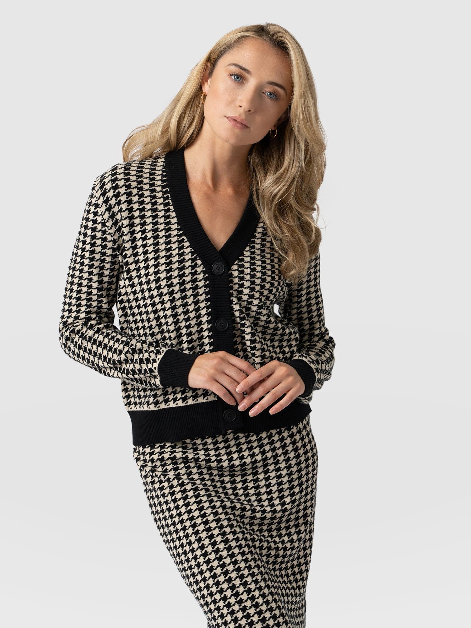 Warren Cardigan - Houndstooth